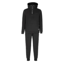 Firetrap Mens Quarter Zip Tracksuits in Black