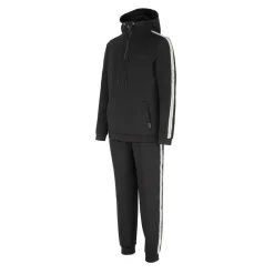 Firetrap Mens Quarter Zip Tracksuits in Black