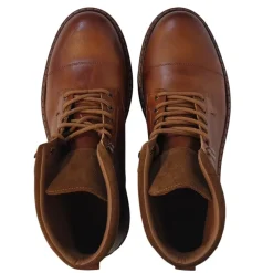 Firetrap Ralf Hiking Boots with Block Heel in Brown