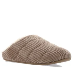 Fit Flop Chrissie Fleece-Lined Corduroy Slippers in Mink