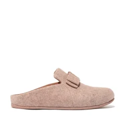 Fit Flop Chrissie II Haus e01 Bow Felt Slippers in Beige