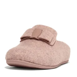 Fit Flop Chrissie II Haus e01 Bow Felt Slippers in Beige
