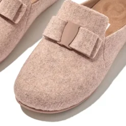 Fit Flop Chrissie II Haus e01 Bow Felt Slippers in Beige