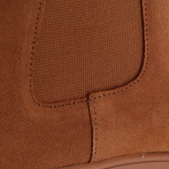 Fit Flop F-Mode Suede Flatform Chelsea Boots in Tan