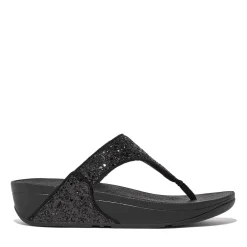Fit Flop Glitter Sandals in Black
