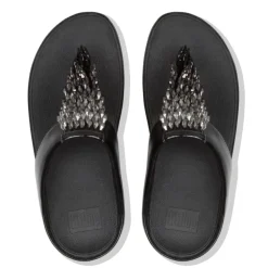 Fit Flop Rumba Ombre Toe-Thong Sandals in Black