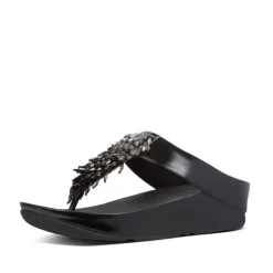 Fit Flop Rumba Ombre Toe-Thong Sandals in Black