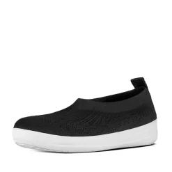 Fit Flop Uberknit Slip On Ballet Pumps in Black