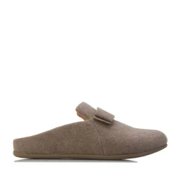 Fit Flop Womens Chrissie II Haus e01 Bow Felt Slippers in Grey