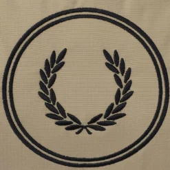 Fred Perry Circle Branded Crossbody Bag in Stone
