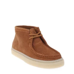 Fred Perry Dawson Mid Grid Suede Boots in Yellow