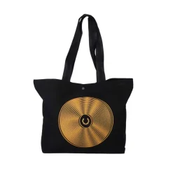 Fred Perry Disc Graphic Tote Bag in Black