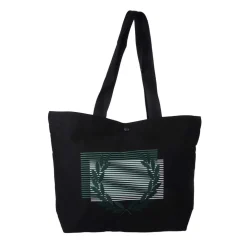 Fred Perry Glitched Graphic Tote Bag in Black