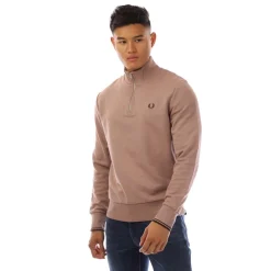 Fred Perry Half-Zip Sweatshirt in Pink