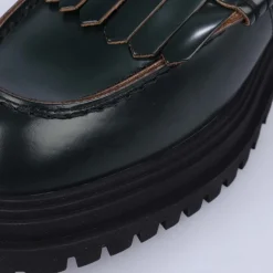 Fred Perry Leather Loafers in Green