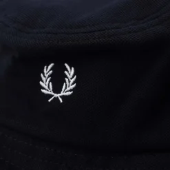 Fred Perry Pique Bucket Hat in Navy