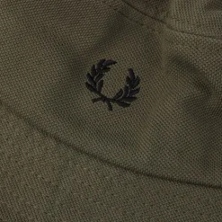 Fred Perry Pique Bucket Hat in Green