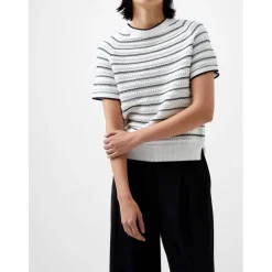 French Connection Crew Neck Regular Fit Sweater in White