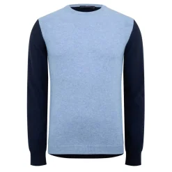 French Connection Crew Neck Regular Fit Long Sleeve Sweater in Blue
