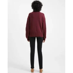 French Connection High Neck Relaxed Fit Sweater in Red