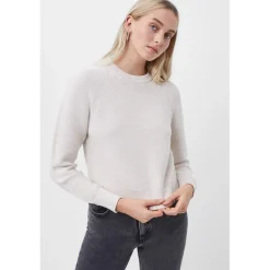 French Connection Lily Crew Neck Relaxed Fit Sweater in White