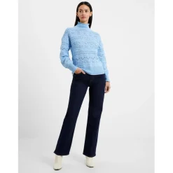 French Connection Linny Funnel Neck Regular Fit Sweater in Blue