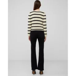 French Connection Marloe Crew Neck Relaxed Fit Sweater in Cream