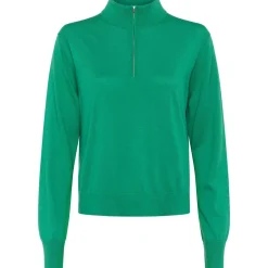 French Connection Recycled Half Zip Jumper in Green