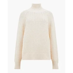 French Connection Turtleneck Relaxed Fit Sweater in Cream