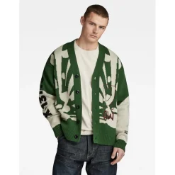 G Star Holiday Cardi in Green