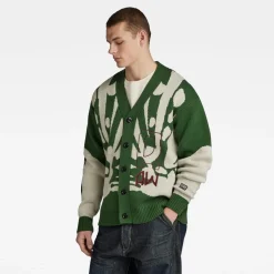 G Star Holiday Cardi in Green