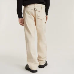 G Star Relaxed Fit Straight Pants in Beige