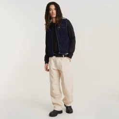 G Star Relaxed Fit Straight Pants in Beige