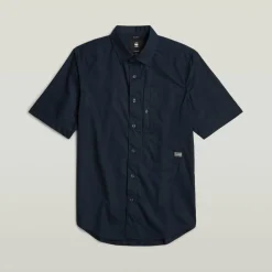 G Star Short Sleeve Regular Fit Shirt in Blue