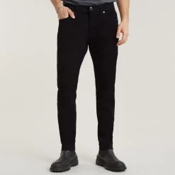 G Star Slim Fit Jeans In Blue Black Stretch Denim in Black