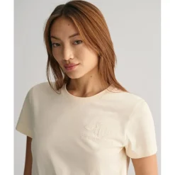 Gant Archive Shield T-Shirt in Cream