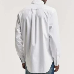 Gant Regular Fit Poplin Archive Shield Shirt in White