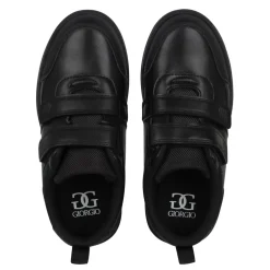 Giorgio Hook And Loop Trainers Childrens in Black