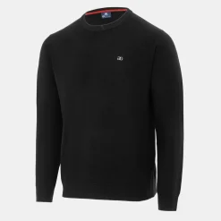 Giorgio Mens Crew Neck Sweater Knit in Black