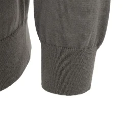 Giorgio Mens Mock V Neck Knitted Sweater in Grey