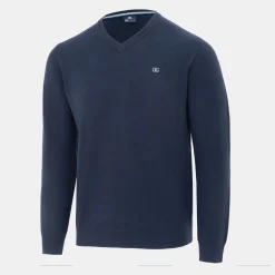 Giorgio Mens V Neck Classic Knitted Sweater in Blue