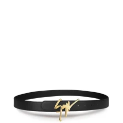 Giuseppe Zanotti Script Logo Belt in Black