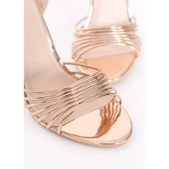 Glamorous Strappy Heels in Metallics