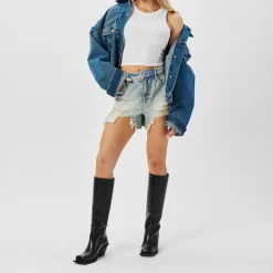 Good American Good Bombshell Shorts in Blue