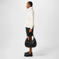 Grenson Penny Loafer Block Heel in Black