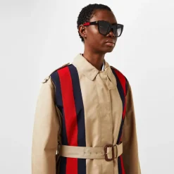 Gucci Interlocking G Cat Eye Sunglasses in Black