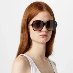 Gucci Oversized Sunglasses in Brown