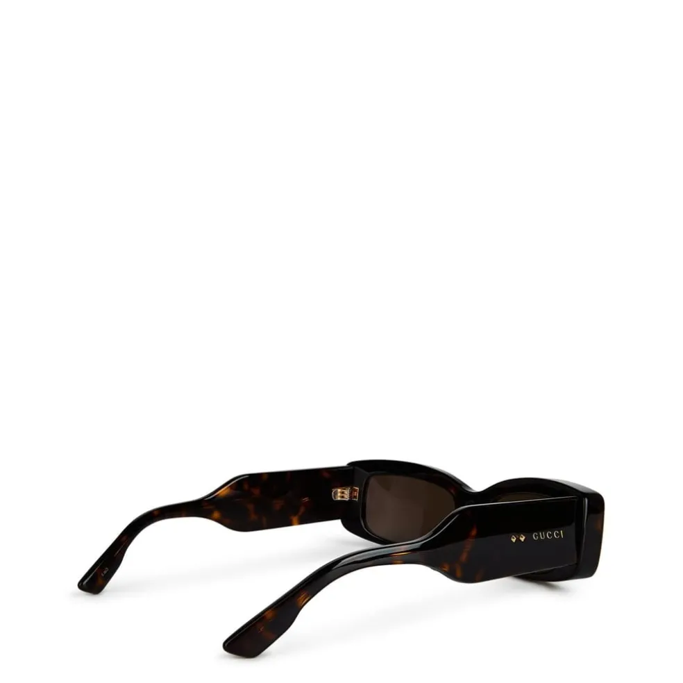 Gucci Rectangle Sunglasses in Brown