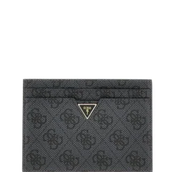 Guess Erica Card Holder with Logo in Black