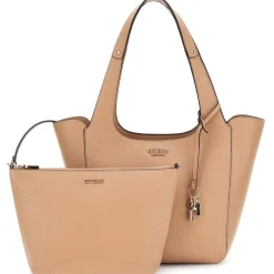 Guess Helina Tote with Key Ring in Brown